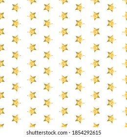 Elegante patrón dorado con estrellas decorativas dibujadas a mano, elementos de diseño. Patrón de oro para invitaciones, tarjetas de felicitación, reserva de chatarra, impresión, envoltura de regalo, fabricación