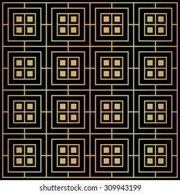  Elegant golden pattern. Seamless vector pattern. Golden squares.