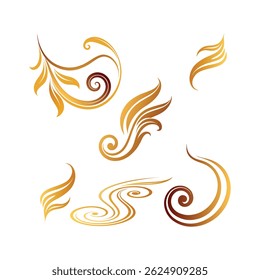 Elegant Golden Swirl Borders with Floral Patterns for Customizable Gift Card Graphic.