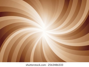 Elegant golden swirl with radiant light burst. Perfect for luxurious designs, presentations, or invitations needing a sophisticated aesthetic.