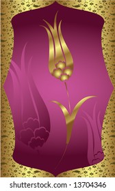 Elegant golden traditional ottoman turkish design