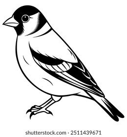 Elegante Ilustración vectorial de silueta Goldfinch, perfecta para diseños inspirados en la naturaleza.