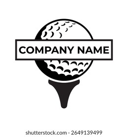 Elegant Golf Company Logo Design Featuring Golf Ball and Tee Modern Minimalist Style Perfect for Branding Golf Businesses