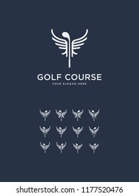 elegant golf logo