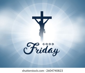 elegant good friday blessing background with light effect vector