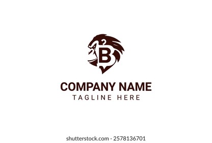 Elegant Gorilla Head Logo with Letter B