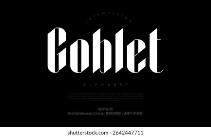 Elegant gothic-style blackletter font with modern flair. Ideal for bold logos, posters, and classic branding