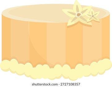 Elegante juego de Vector de pasteles gourmet, pasteles decorativos de celebración escalonados con adornos florales y corazones, pastel Ilustraciones de confitería de panadería para Bodas y cumpleaños