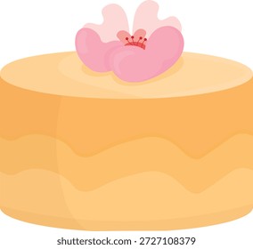 Elegante juego de Vector de pasteles gourmet, pasteles decorativos de celebración escalonados con adornos florales y corazones, pastel Ilustraciones de confitería de panadería para Bodas y cumpleaños