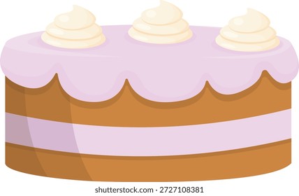 Elegant Gourmet Cake Vector Set, Decorative Tiered Celebration Cakes with Floral and Heart Toppers, Pastel Bakery Confection Illustrations for Weddings and Birthdays