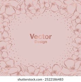 elegant graceful design flower floral frame element beautiful gorgeous lovely pretty luxury expensive background cover decoration abstract illustration