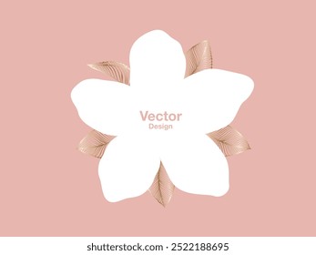 elegant graceful design flower floral leaf gold element beautiful gorgeous lovely pretty luxury expensive background cover decoration abstract illustration