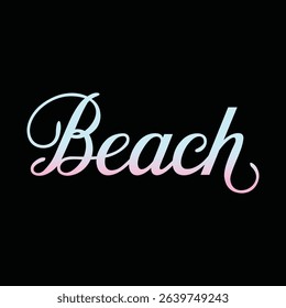 Elegant Gradient Beach Typography Design