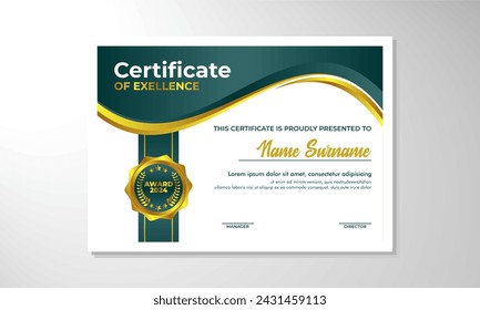 elegant gradient certificate design template