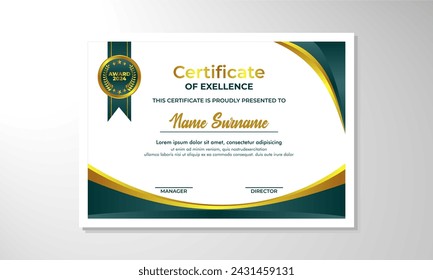 elegant gradient certificate design template