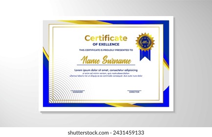 elegant gradient certificate design template