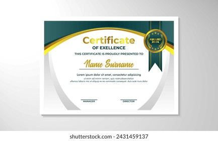 elegant gradient certificate design template