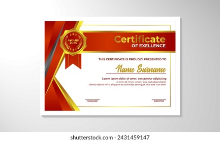 elegant gradient certificate design template