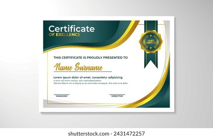elegant gradient certificate design template
