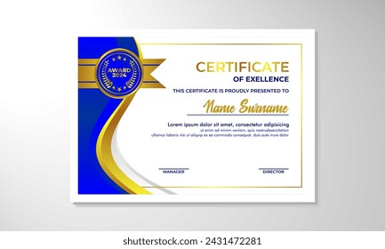 elegant gradient certificate design template