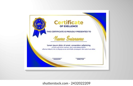 elegant gradient certificate design template
