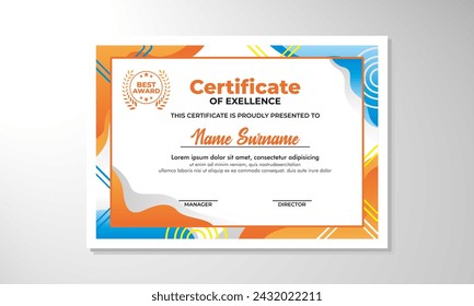 elegant gradient certificate design template

