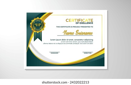 elegant gradient certificate design template
