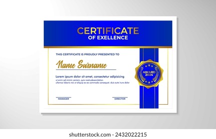 elegant gradient certificate design template
