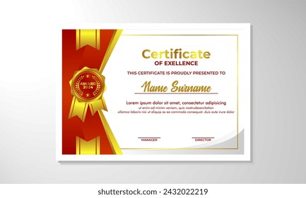 elegant gradient certificate design template
