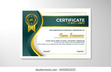 elegant gradient certificate design template
