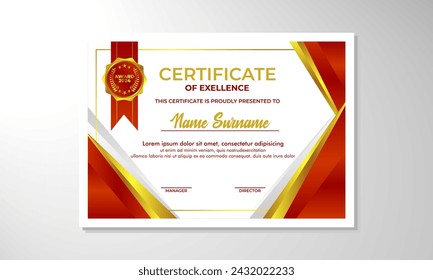elegant gradient certificate design template
