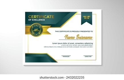 elegant gradient certificate design template
