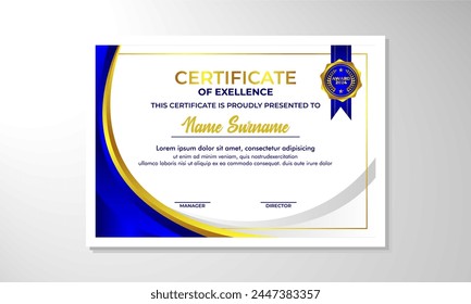 elegant gradient certificate design template