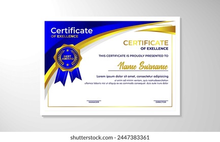 elegant gradient certificate design template
