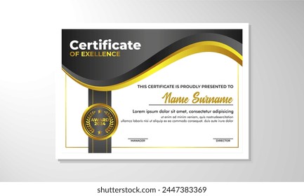 elegant gradient certificate design template