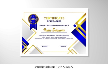 elegant gradient certificate design template