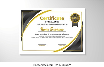 elegant gradient certificate design template