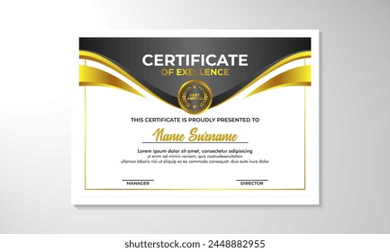 elegant gradient certificate design template