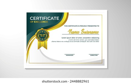 Elegante Gradienten-Zertifikat-Design-Vorlage