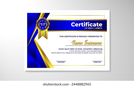 elegante Plantilla de diseño de certificado de gradiente