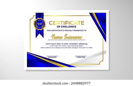 elegant gradient certificate design template