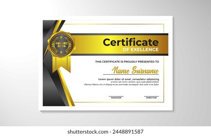 elegante Plantilla de diseño de certificado de gradiente