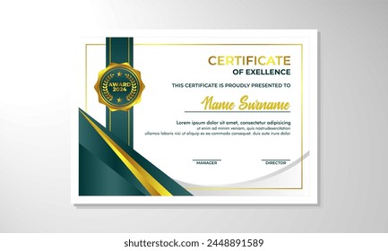 elegant gradient certificate design template