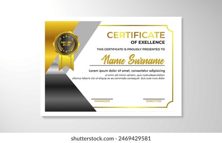 elegant gradient certificate design template