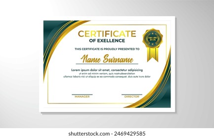 elegant gradient certificate design template