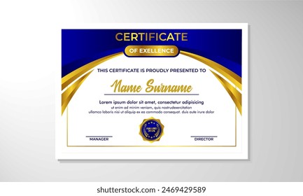 elegant gradient certificate design template
