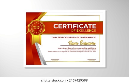 elegant gradient certificate design template