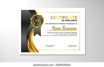 elegant gradient certificate design template