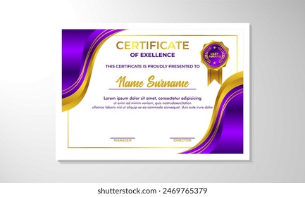 elegant gradient certificate design template