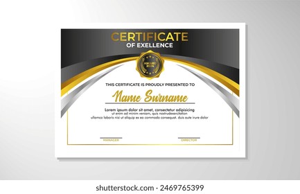 elegant gradient certificate design template